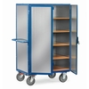 Box carts 5493 with sheet steel sides - 750 kg, 5 shelves, galvanized steel sheet, vertical locking rod